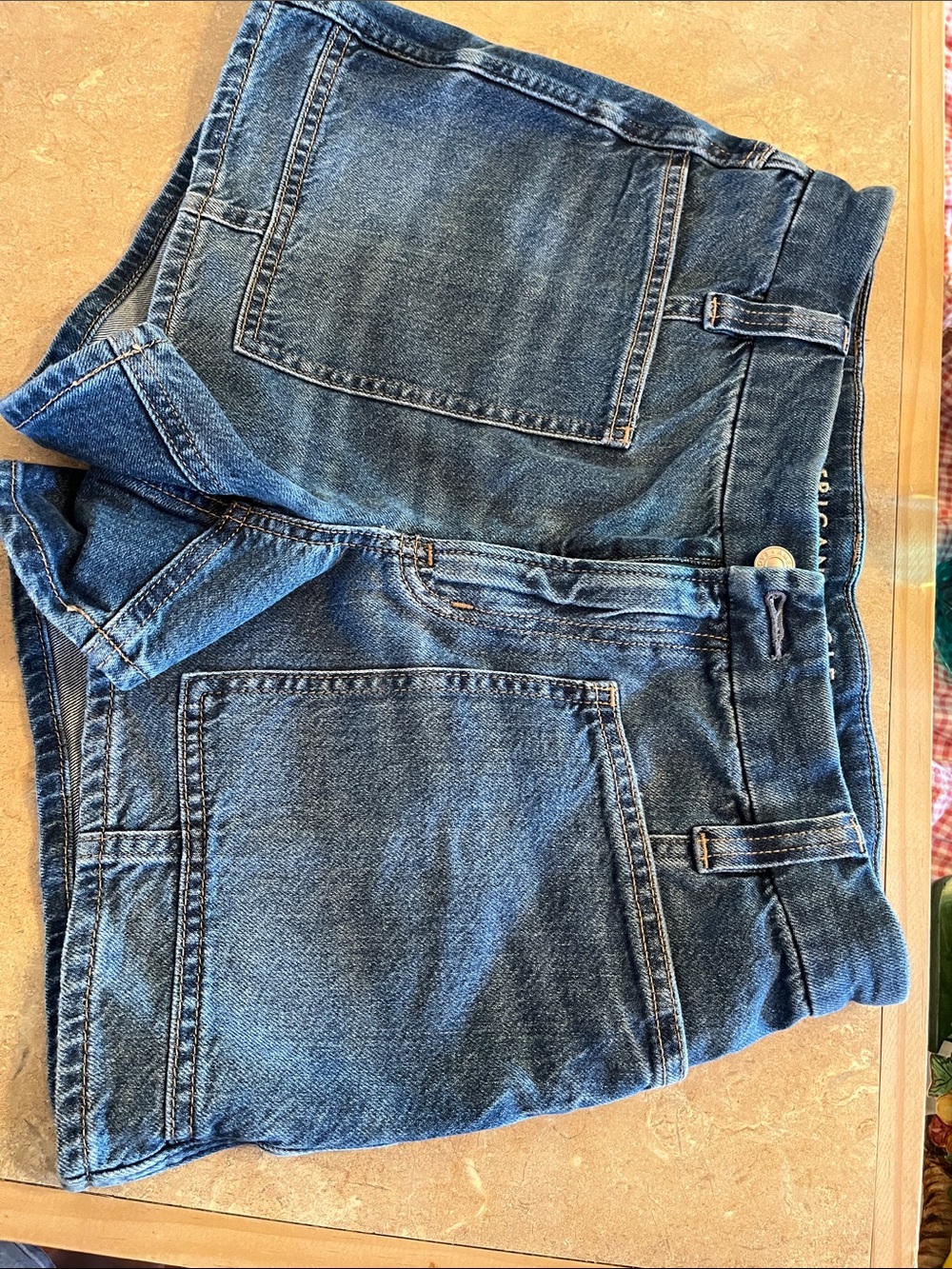 American Eagle Outfitters Blue Denim Patch Pocket Jean Shorts